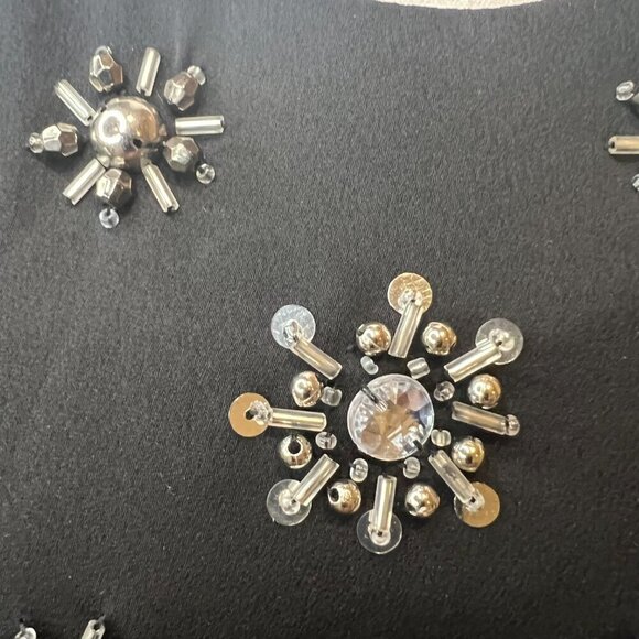 JOA Los Angeles Black Beaded Halter Camisole, Size Medium - Picture 7 of 14